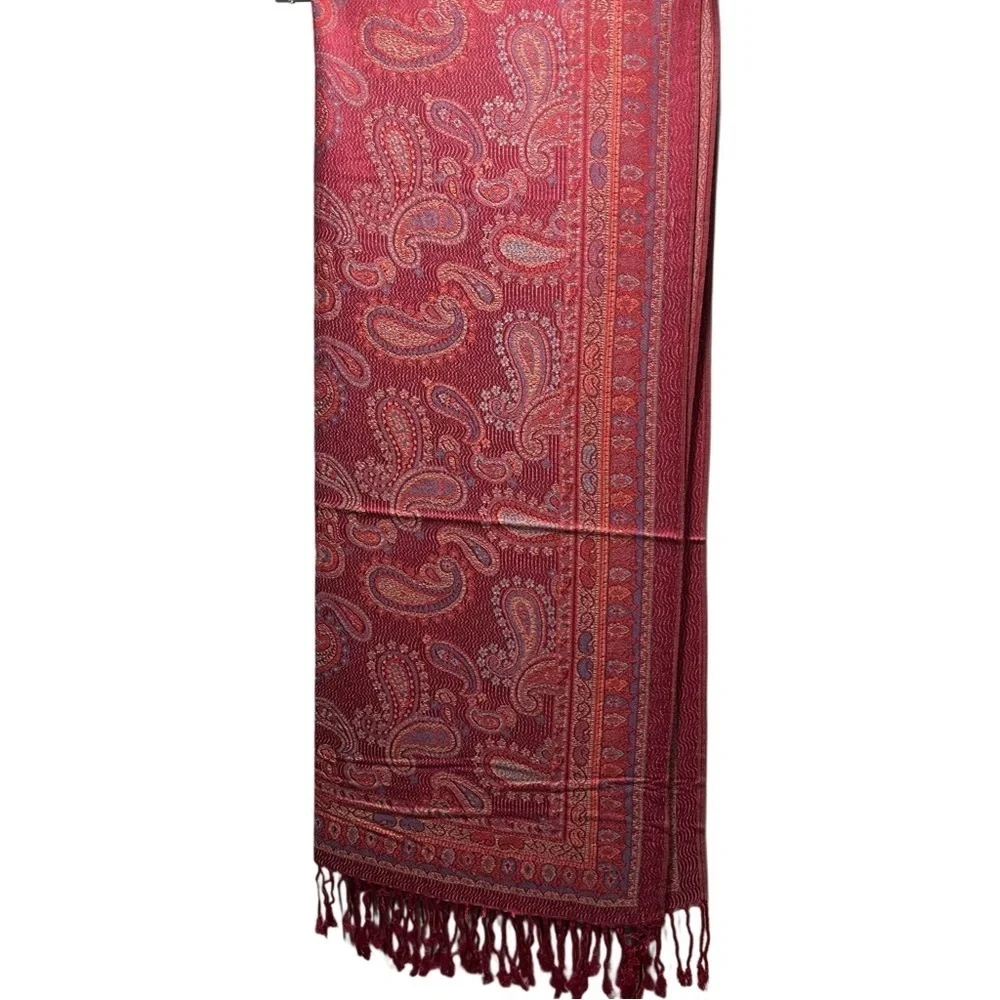 Elegant Shawl in Candy Red - Versatile Wrap, Scarf, Stole, Veil in Soft Rayon